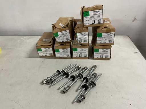 Edelstahl-Hängerbolzen 170 mm xM8 zur Montage des Solarpanels (80x)