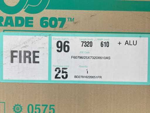 Z1 FIREMASTER FASER S.25MM.RIV.ALU FOLIE 7320 mm Länge 610 mm Breite + ALU