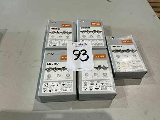 5x Stihl 3689 000 0067 Chaîne pour tronçonneuse