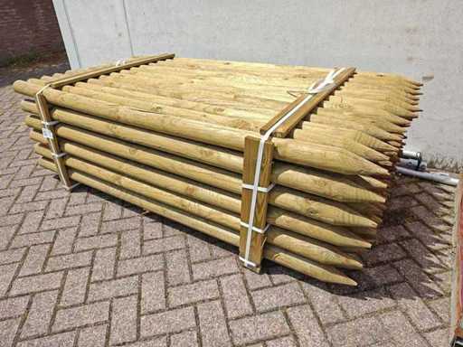 Tuinpalen rondhout met punt 8cm 200 cm (78x)