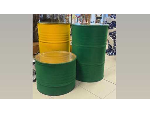 Ton in velours / fluweel 2 hoogtes Green