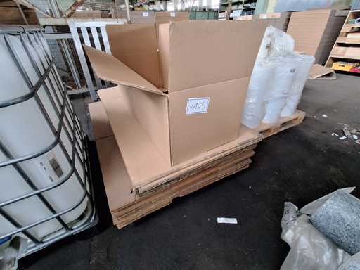   Pallet with cardboard boxes