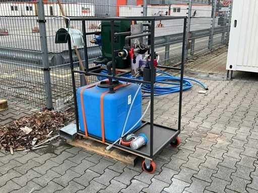 Mobiele sanitair leiding reinigingsunit