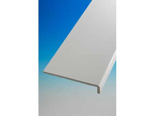 (x15) PVC plank/Wit raam binnen/buitenbreedte 200 mm - Ep9mm - Lang 2,50m