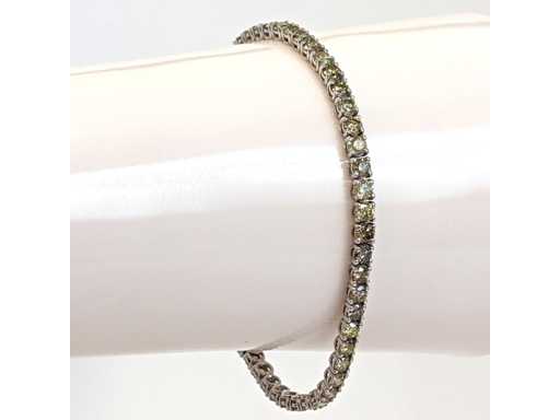 Bracciale in oro bianco 14 carati con 6.29 ct diamante