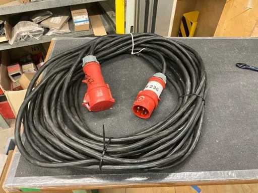 Cable de alimentación CEE 32 A - 27 m de largo - 5x4 mm2