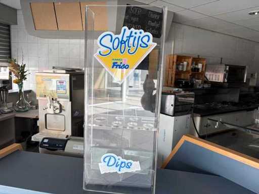 Acryl Display kast voor ijshoorns en Toppings