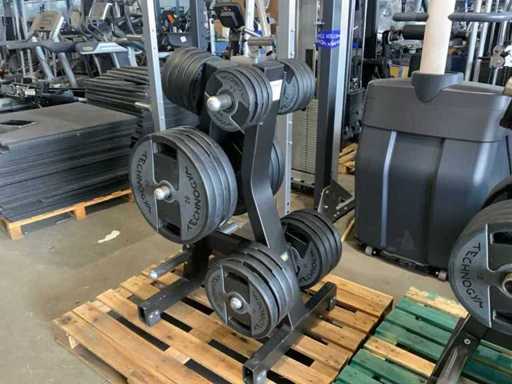 Technogym schijven + pure rek 8x20;8x10;4x5;8x2,5kg Krachtstation