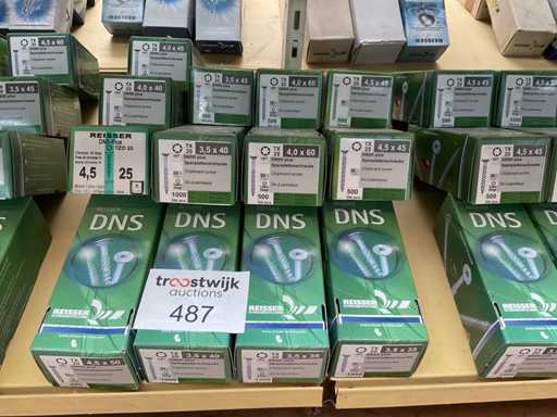 13 boxes of chipboard screws