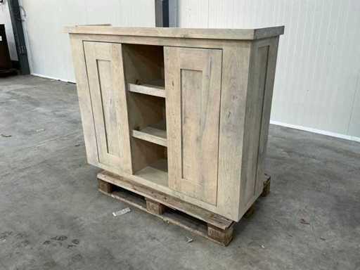 Eichen-Aufbewahrungsschrank 115,5x150x45,5 cm