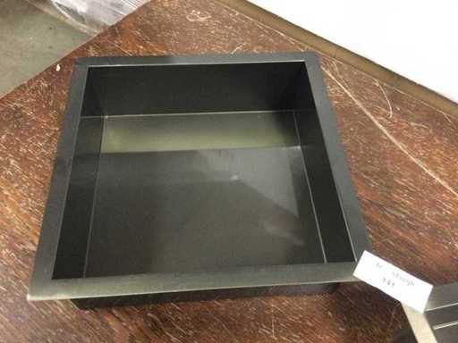 2× Zwarte Inbouwnis / Wandnis Metaal – Opberg Nis voor Badkamer of Douche