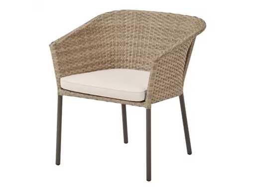 Stylewell Victoria Woven Stack Chair Tuinstoel met kussen (8x)