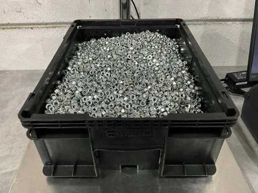 Würth 27.63 kg Zelfborgende zeskantmoer M6 in stapelbare bak