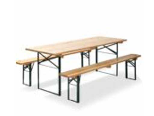 Neue 2X-Bierstand-Sets Premium mit Tisch 70 Breite (1 Tisch + 2 Bänke)