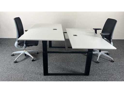 SEDUS/DRABERT - Double workbench incl 2 x Office chairs - Desk (2x)
