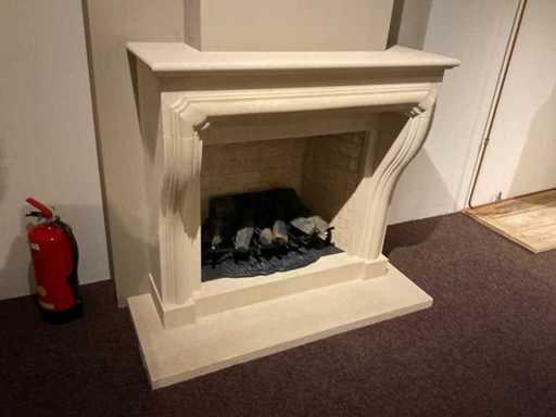 Faber Sylverton Naturstein-Kamin mit elektrischer Heizung ohne Fernbedienung