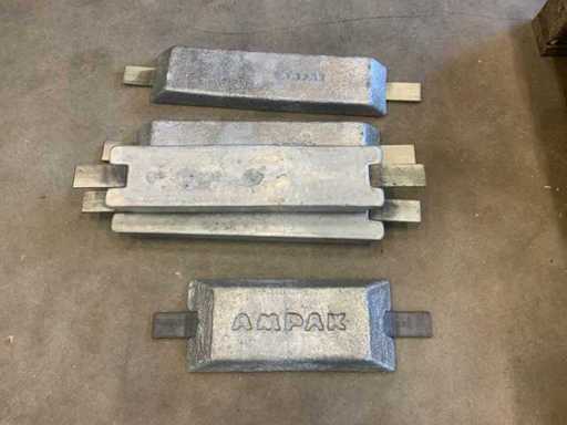 AMPAK Zink anodes met laslip (5x)