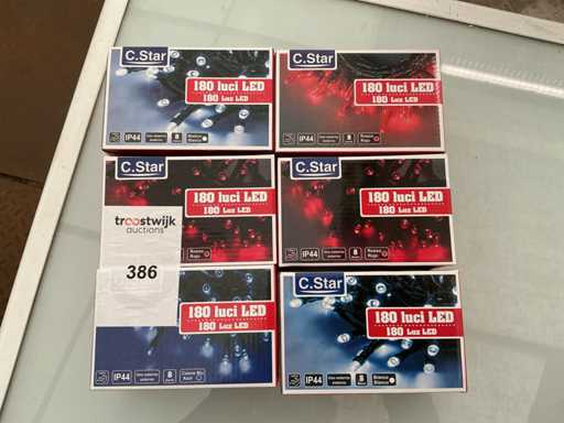 C.Star. Schutzart IP44. Innen- / Außenbereich, Weihnachts-LED-Beleuchtung. (6-fach)