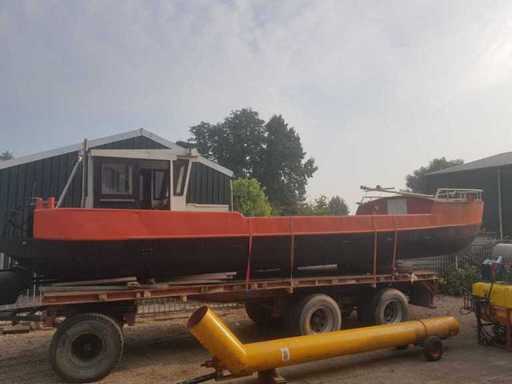Bateau de travail 12 m avec moteur maritime Mercedes-Benz et poteaux de soutien