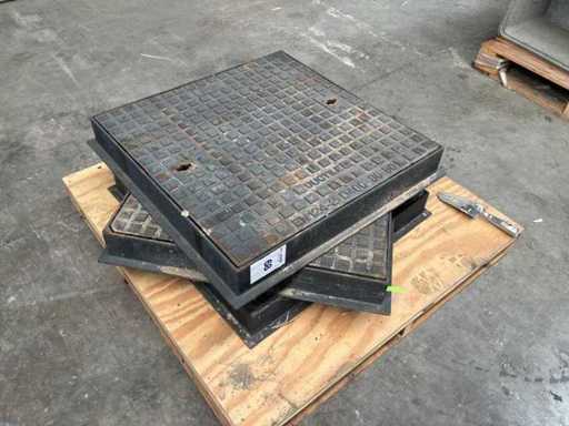 Ductile EN124-2 D400 80-80 Putdeksels gietijzer (3x)