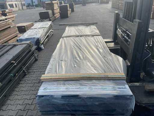 Douglas Dubbele Rhombus Zwart Gecoat 3000x137x25mm (49x)