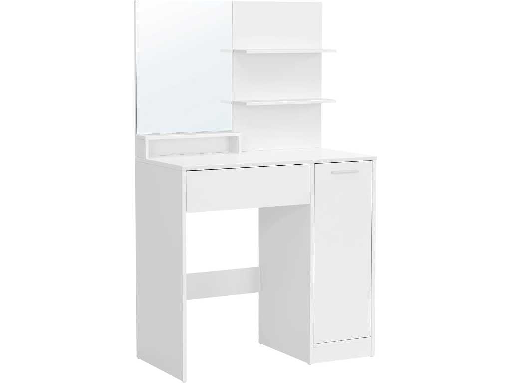 MIRA Home - dressing table - make-up table - white - chipboard - 80x40x132cm