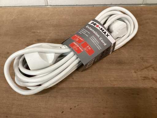 Promax Extension Cable 3 x 1.5 mm2, 5 meters (38x)