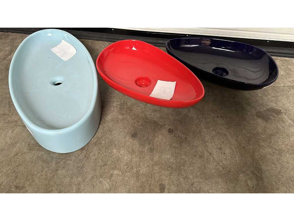 3x Washbasins - Without packaging - Showroom Model 