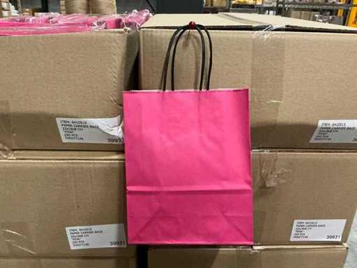 Batch of paper carrier bags 22x18x8cm pink (3000x)