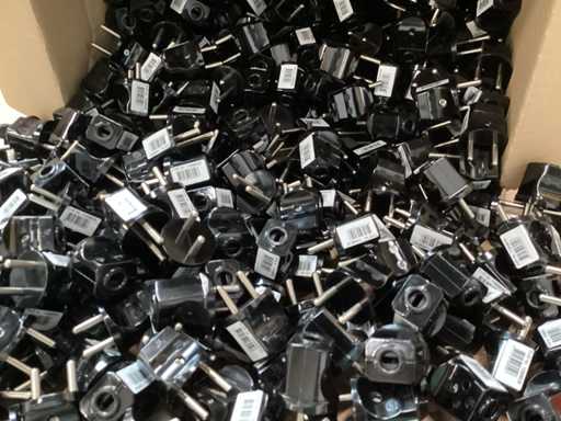 Kaiser stekker, zwart met trekontlasting (415x)