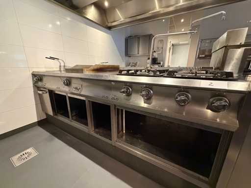 MBM Stainless Steel 4-Piece Gas Stove, Griddle and Fryer Setup