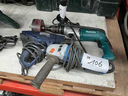 Molti utensili elettrici vari (3x)