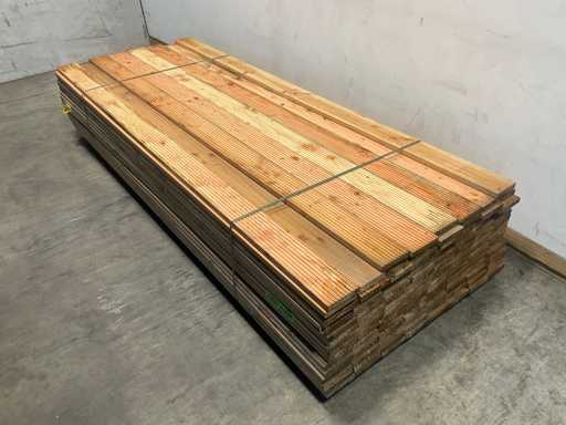 Douglas decking board profiled 300x14.5x2.8 cm (50x)