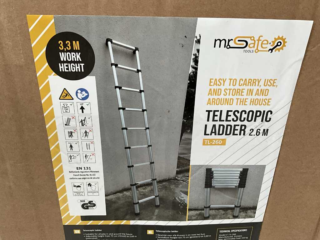 Telescopic ladder MR. SAFE TL-260