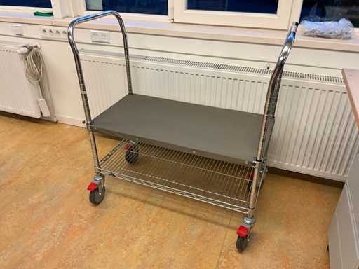 Metro Erecta wire mesh warehouse trolley (4x)