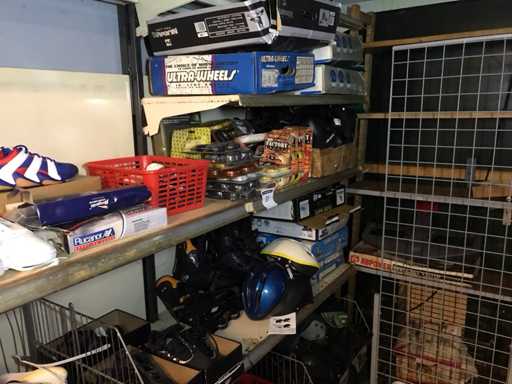 Partij skeelers en accessoires