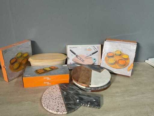 Partij borrel benodigdheden