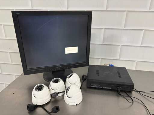 Visco GE - - Beveiligingscamera systeem set 4 delig met recorder