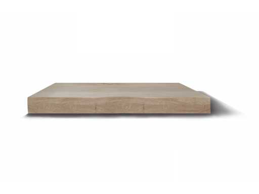 Piastra superiore in legno massello dritta 80 x 44 cm Olio bianco
