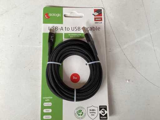 Câble Sologic USB 3 mètres (144x)