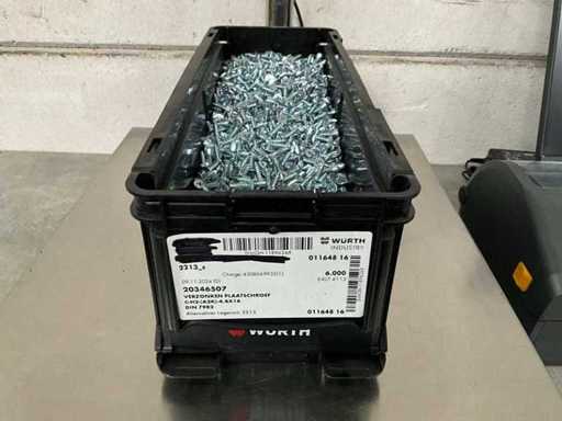 Würth 12.30 kg Verzonken plaatschroef 4,8 x 16 in stapelbare bak