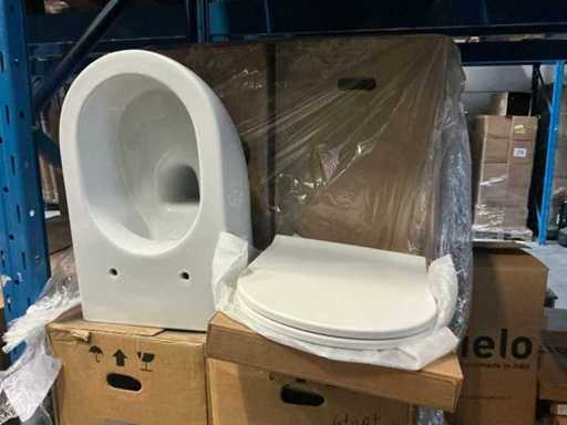 Cielo Enjoy Toilettenschüssel mit Toilettensitz