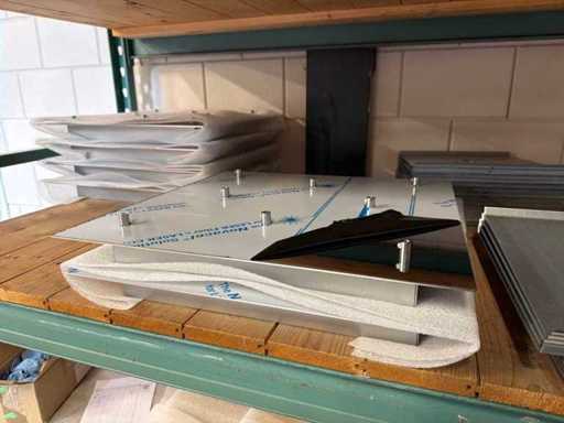 Ensemble de plaques de fixation au plafond (chromées) pour lustres lourds / éclairage (6x)