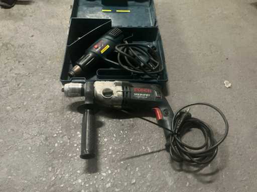 Bosch GSB21-2 RCT / GHG 660 LCD Drill / hot air blower