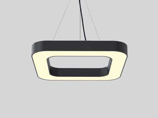 6 x Section 60 Led pendellamp zwart