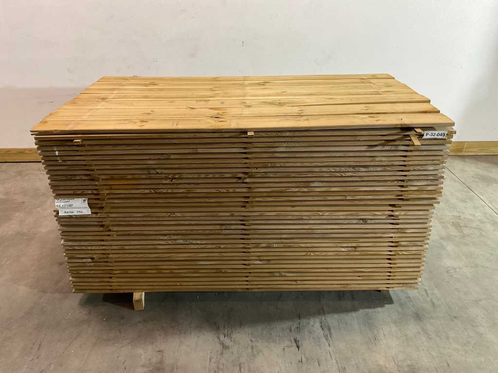 Kiefer Gartenbrett imprägniert 180x14x1,6 cm (100x)