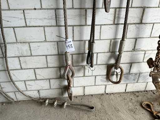 Steel cable with hooks