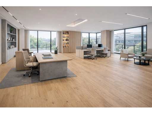 Plancher en PVC 81,6 m2 Amande rustique 1220x228x6 mm