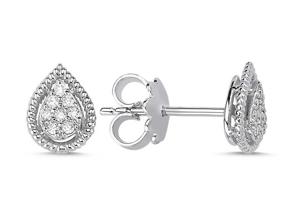 Luxe Natural Diamond Earing van 0.30 karaat in 18k witgoud