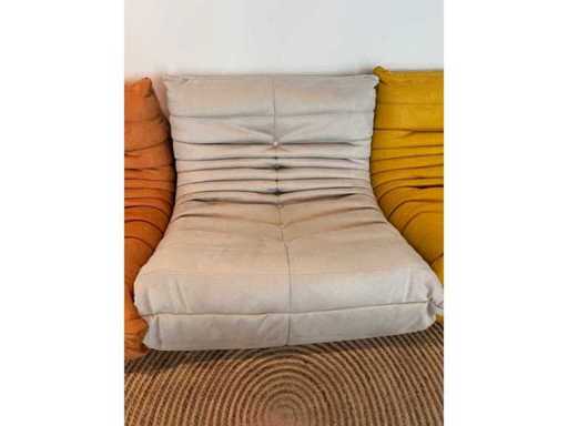 Design armchair beige L (1x)